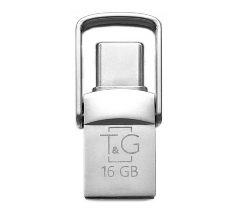 Флеш-накопичувач USB 2.0 16GB Type-C T&G 104 Metal Series Silver (TG104TC-16G)