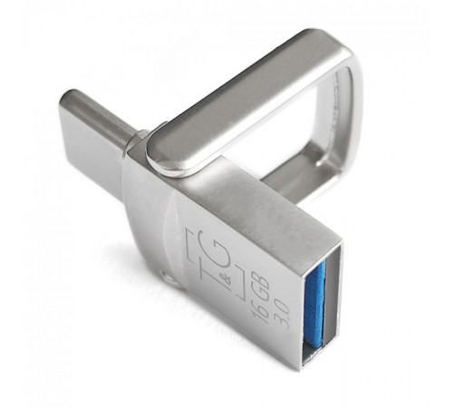 Флеш-накопичувач USB 2.0 16GB Type-C T&G 104 Metal Series Silver (TG104TC-16G)