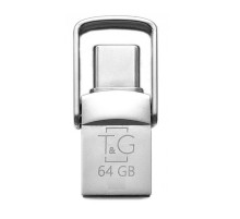 Флеш-накопичувач USB 2.0 64GB Type-C T&G 104 Metal Series Silver (TG104TC-64G)
