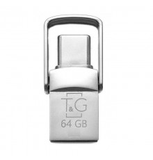 Флеш-накопичувач USB 2.0 64GB Type-C T&G 104 Metal Series Silver (TG104TC-64G)