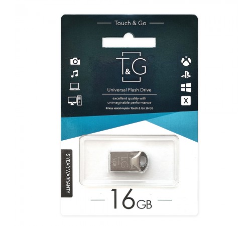 Флеш-накопичувач USB 16GB T&G 106 Metal Series Silver (TG106-16G)