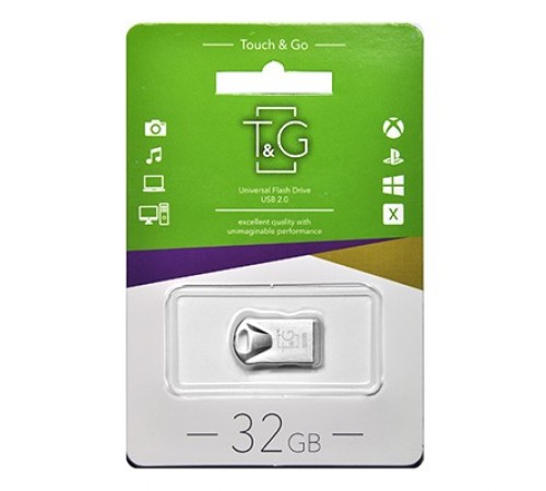 Флеш-накопичувач USB 32GB T&G 106 Metal Series Silver (TG106-32G)