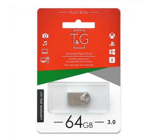 Флеш-накопичувач USB3.0 64GB T&G 106 Metal Series Silver (TG106-64G3)