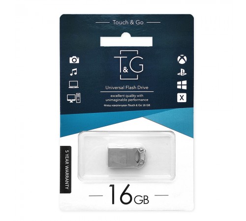 Флеш-накопичувач USB 16GB T&G 110 Metal Series Silver (TG110-16G)