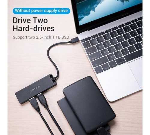 USB-хаб Vention TGKBB 4 ports Black