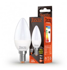 Лампа світлодіодна Tecro 6W E14 3000K (TL-C37-6W-3K-E14)