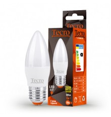 Лампа світлодіодна Tecro 6W E27 3000K (TL-C37-6W-3K-E27)