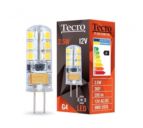 Лампа світлодіодна Tecro 2.5W G4 4100K (TL-G4-2.5W-12V)