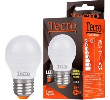 Лампа світлодіодна Tecro 6W E27 3000K (TL-G45-6W-3K-E27)