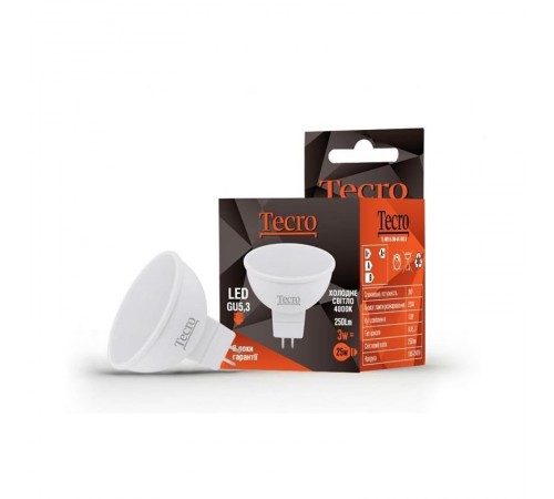 Лампа світлодіодна Tecro 3W GU5.3 4000K (TL-MR16-3W-4K-GU5.3) Лампа світлодіодна Tecro 3W GU5.3 4000K (TL-MR16-3W-4K-GU5.3)