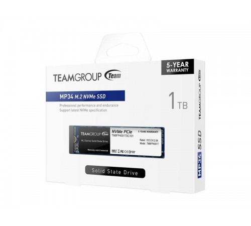 Накопичувач SSD 1TB Team MP34 M.2 2280 PCIe 3.0 x4 3D TLC (TM8FP4001T0C101)_Bulk