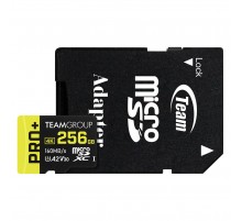Карта пам`ятi MicroSDXC 256GB UHS-I/U3 Class 10 Team Pro+ R160/W110MB/s + SD-адаптер (TPPMSDX256GIA2V3003)