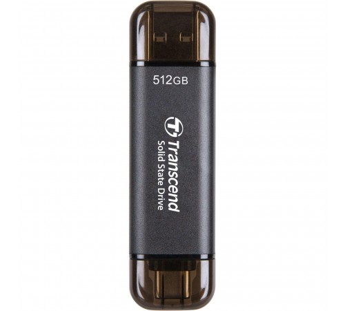 Накопичувач зовнішній SSD USB 3.1 Gen 2 Type-A/Type-C 512GB Transcend ESD310 Black (TS512GESD310C)