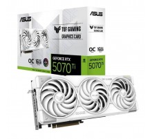 Відеокарта GF RTX 5070 Ti 16GB GDDR7 TUF Gaming OC White Asus (TUF-RTX5070TI-O16G-WHITE-GAMING)