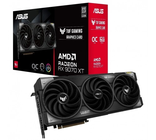 Відеокарта AMD Radeon RX 9070 XT 16GB GDDR6 TUF Gaming OC Asus (TUF-RX9070XT-O16G-GAMING)
