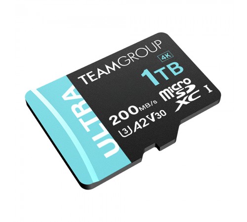 Карта пам`ятi MicroSDXC 1TB UHS-I/U3 Class 10 Team Ultra R200/W170MB/s + SD-адаптер (TULMSDX1TIA2V3022503)