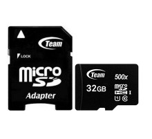 Карта пам`ятi MicroSDHC 32GB UHS-I Class 10 Team Black + SD-adapter (TUSDH32GCL10U03)