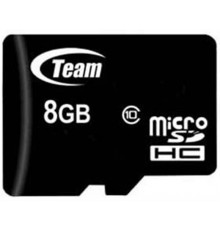 Карта пам`ятi MicroSDHC 8GB Class 10 Team + SD-adapter (TUSDH8GCL1003)-