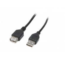 Кабель Maxxter USB - USB V 2.0 (M/F), 1.8 м, чорний (U-AMAF-6)