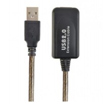 Кабель Cablexpert USB - USB V 2.0 (F/M), активний подовжувач, 5 м, чорний (UAE-01-5M)