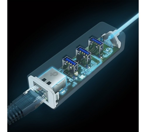 Мережевий адаптер TP-Link UE330C (USB-C 3.0, 10/100/1000Mbps, 3xUSB 3.0 HUB)