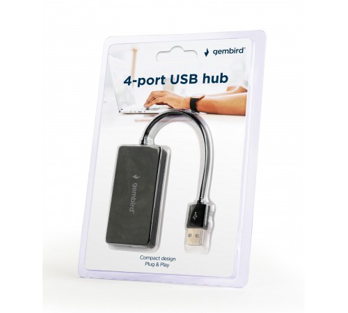 USB-хаб Gembird 4 ports Black (UHB-U2P4-04)