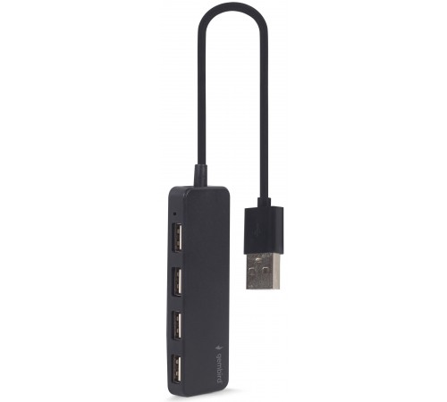 Концентратор USB Gembird 4хUSB2.0, пластик, Black (UHB-U2P4-06)