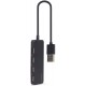 Концентратор USB Gembird 4хUSB2.0, пластик, Black (UHB-U2P4-06)