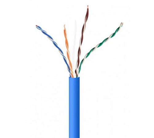 Кабель вита пара Cablexpert (UPC-5004E-SOL-B) CAT5e, алюміній під міддю (CCA з AWG24), неекранований, блакитний, 305м