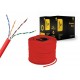 Кабель вита пара Cablexpert (UPC-5004E-SOL-R) CAT5e, алюміній під міддю (CCA з AWG24), неекранований, червоний, 305м