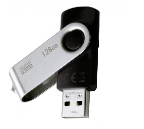 Флеш-накопичувач USB2.0 128GB Goodram UTS2 (Twister) Black (UTS2-1280K0R11)