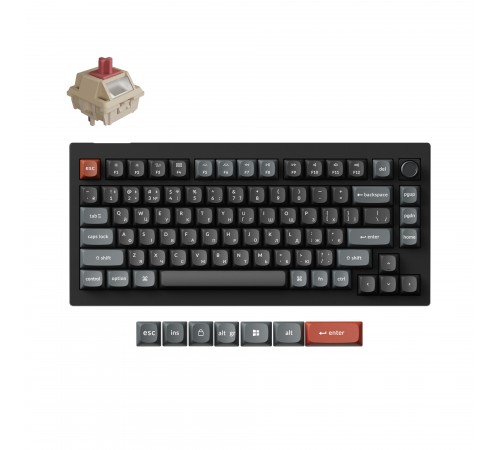 Клавіатура бездротова Keychron V1 Ultra Keychron Red Switch Black RGB (V1U-D1-UA)