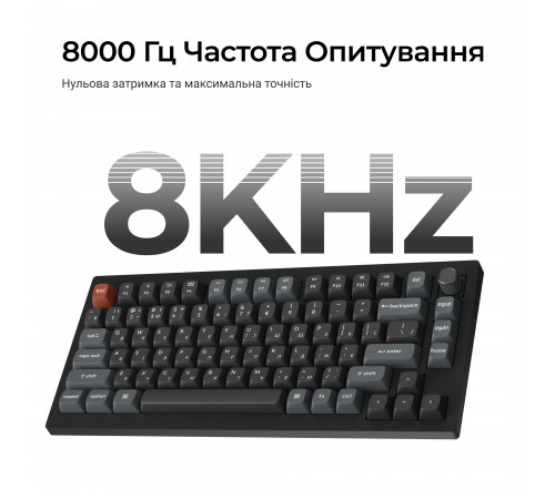 Клавіатура бездротова Keychron V1 Ultra Keychron Red Switch Black RGB (V1U-D1-UA)