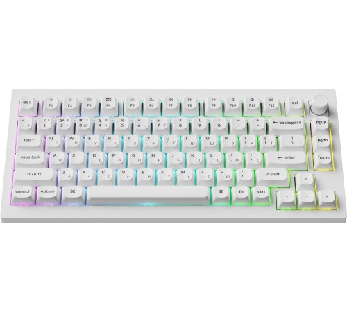 Клавіатура бездротова Keychron V1 Ultra Keychron Red Switch White RGB (V1U-F1-UA)