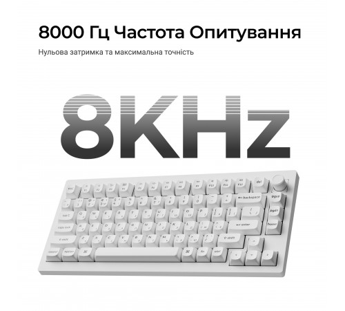 Клавіатура бездротова Keychron V1 Ultra Keychron Red Switch White RGB (V1U-F1-UA)