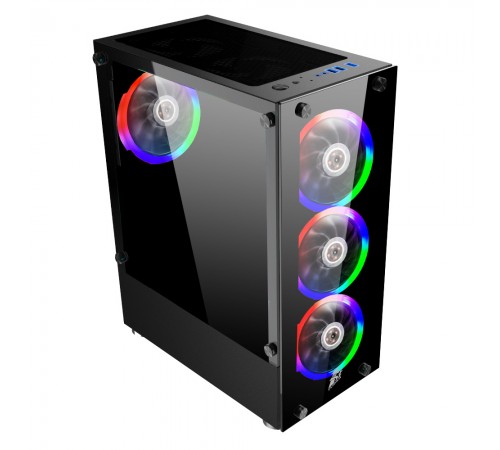 Корпус 1stPlayer V2-A-BK-4F1 Black без БЖ Корпус 1stPlayer V2-A-BK-4F1 Black без БЖ