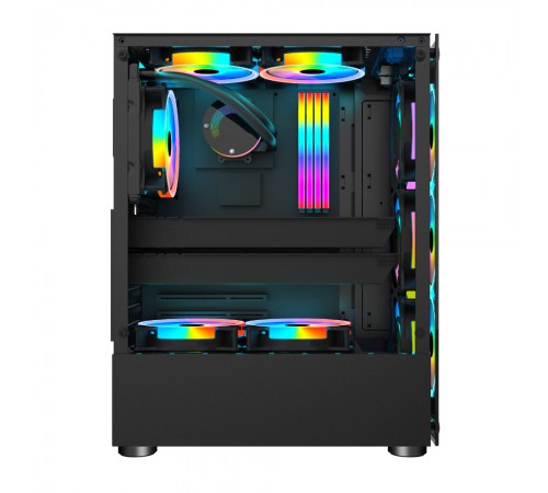 Корпус 1stPlayer V2-A-BK-4F1 Black без БЖ Корпус 1stPlayer V2-A-BK-4F1 Black без БЖ