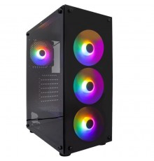 Корпус 1stPlayer V3-B-BK-4F1 Black без БЖ