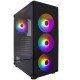Корпус 1stPlayer V3-B-BK-4F1 Black без БЖ