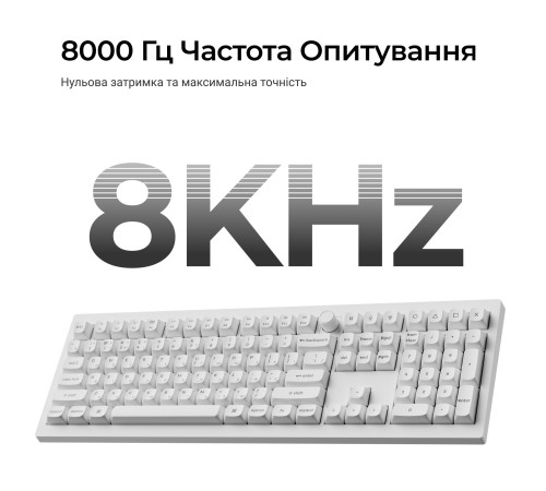 Клавіатура бездротова Keychron V6 Ultra Keychron Red Switch White RGB (V6U-F1-UA)