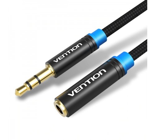 Кабель Vention 3.5 мм - 3.5 мм (M/F), 5 м, Black (VAB-B06-B500-M)