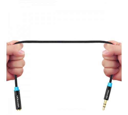Кабель Vention 3.5 мм - 3.5 мм (M/F), 5 м, Black (VAB-B06-B500-M)
