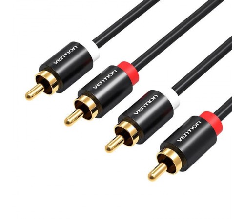Кабель Vention 2хRCA - 2хRCA (M/M), 1 м, Black (VAB-R06-B100) Кабель Vention 2хRCA - 2хRCA (M/M), 1 м, Black (VAB-R06-B100)
