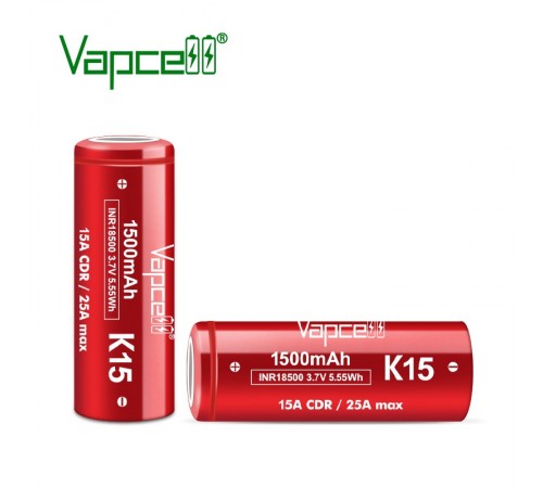 Акумулятор Vapcell 18500 K15 Li-Ion 1500mAh 1шт Акумулятор Vapcell 18500 K15 Li-Ion 1500mAh 1шт