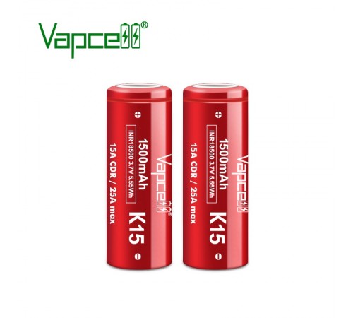 Акумулятор Vapcell 18500 K15 Li-Ion 1500mAh 1шт Акумулятор Vapcell 18500 K15 Li-Ion 1500mAh 1шт