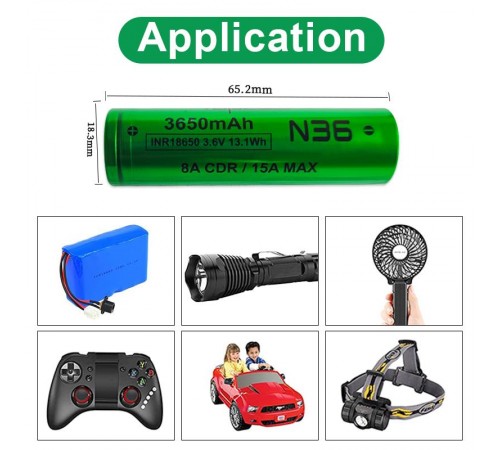 Акумулятор Vapcell N36 18650 Li-Ion 3650mAh 1шт Акумулятор Vapcell N36 18650 Li-Ion 3650mAh 1шт