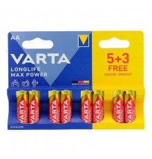 Батарейка Varta Longlife Max Power AAA/LR03 BL  8(5+3)шт