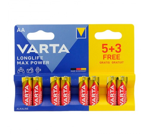 Батарейка Varta Longlife Max Power AA/LR06 BL 8 шт