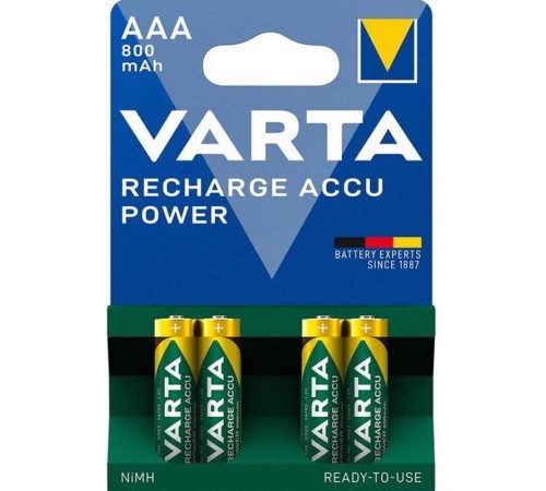 Акумулятор Varta Recharge Accu AAA/HR03 Ni-MH 800 mAh BL 4шт