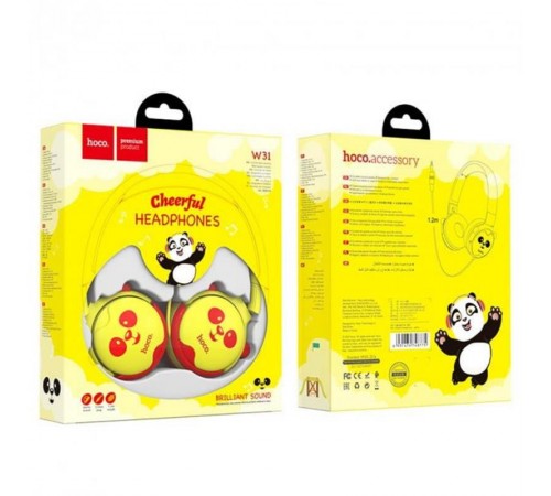 Навушники Hoco W31 Childrens Yellow-Red (W31YR)